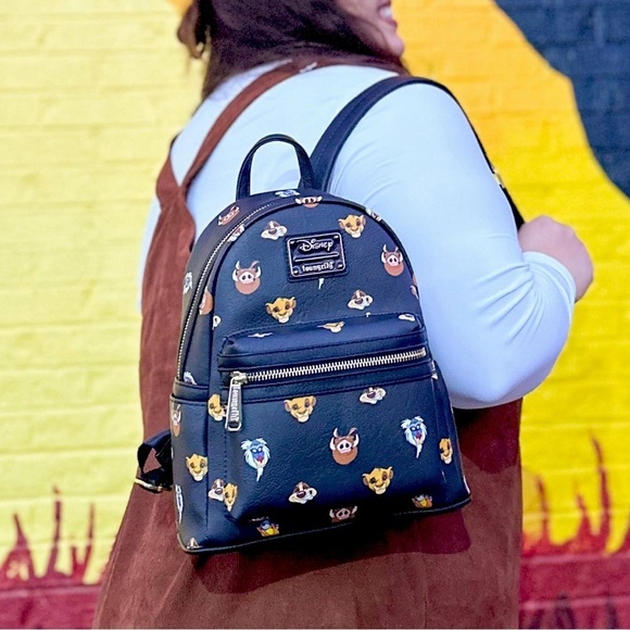 NWT LOUNGEFLY‎ DISNEY The Lion King Cartoon Character Print Mini Backpack main image 6
